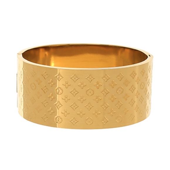 Wide w/Engraved Patteren Bangle Bracelet - Picture 1 of 1